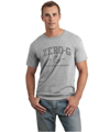 Mens Distressed Print Tshirt - Sport Grey